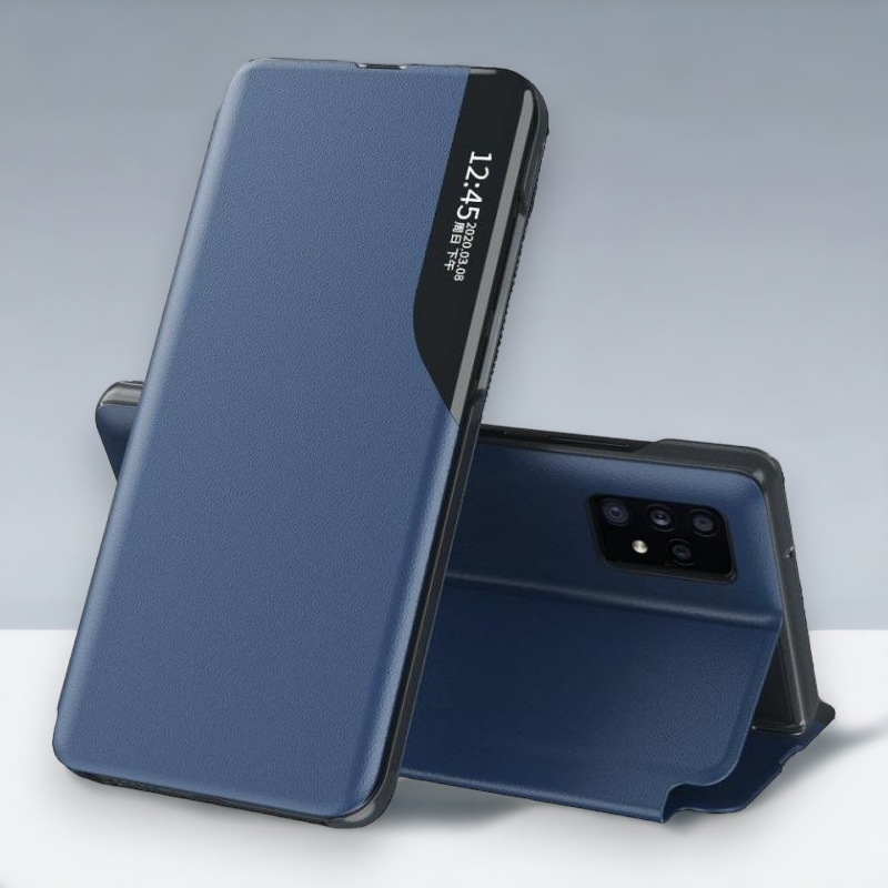 Pametna preklopna torbica za Samsung Galaxy A13 4G – Infostyle – Oranžna / Ekološko usnje + PC