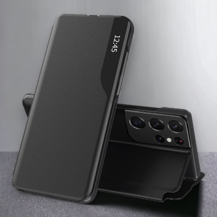 Pametna preklopna torbica za Samsung Galaxy S21 Ultra - Črna – Infostyle