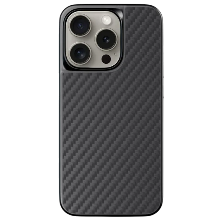 Ovitek za telefon "Rhinoshield Carbon" iPhone 15 Pro max – Črna / TPU silikon