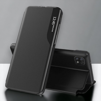 Pametna preklopna torbica za Samsung Galaxy A22 5G – Infostyle – Rdeča / Ekološko usnje + PC
