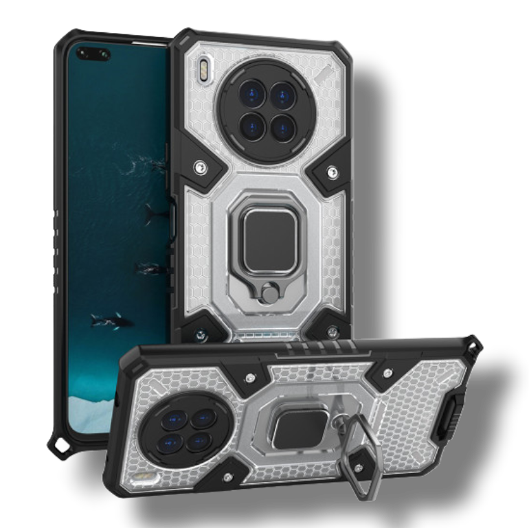 Silikonski ovitek "Honeycomb armor ring" za Honor 50 Lite - Črna – Infostyle