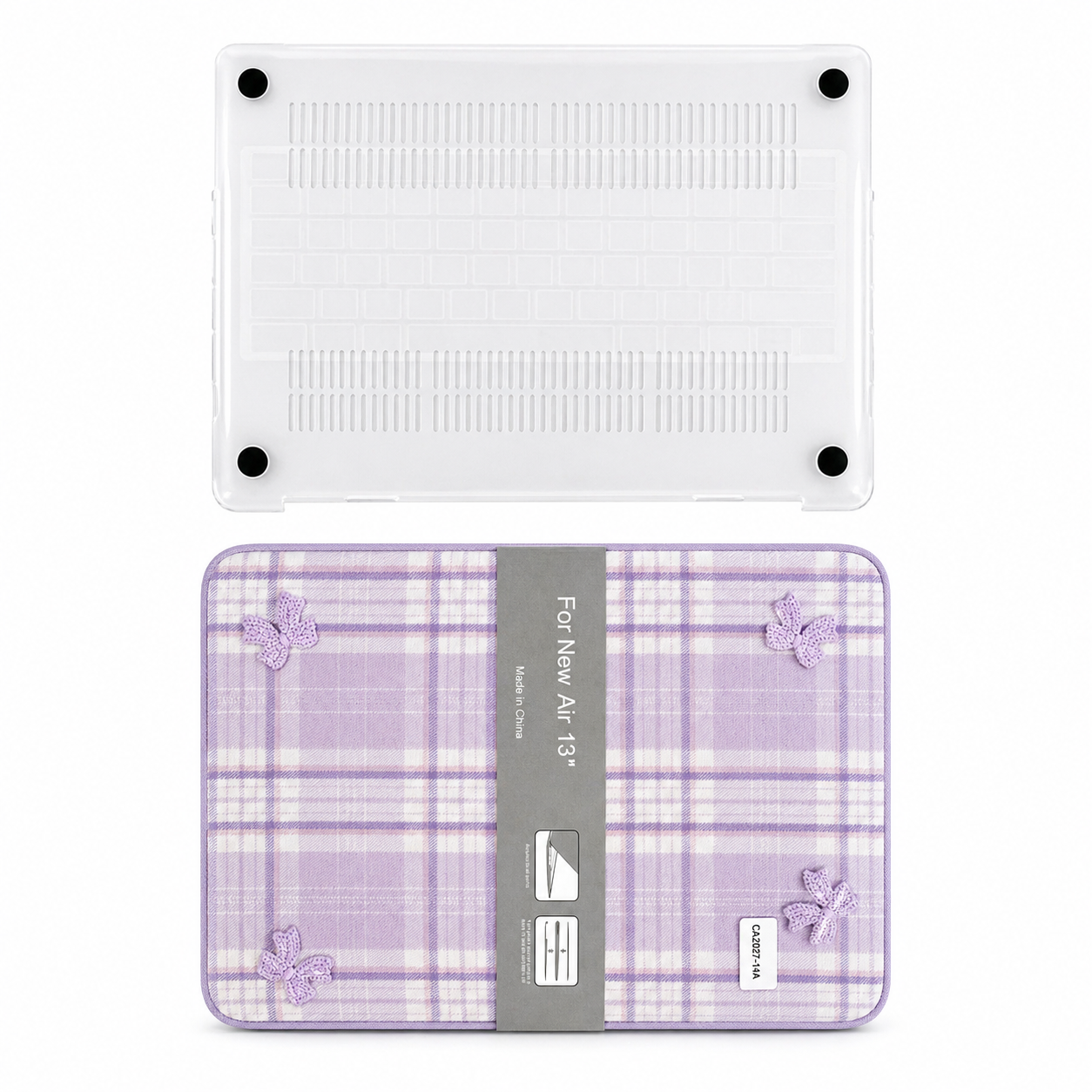 Etui za prenosni računalnik + prozoren pokrov za tipkovnico "CA2027-SB" MacBook Air 13(A2338/A2251/A2289/A2159/A1989/A1708/A1706)