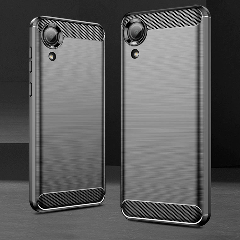 Silikonski ovitek "carbon" za Samsung Galaxy A03 core - Črna – Techsuit – Črna / TPU silikon