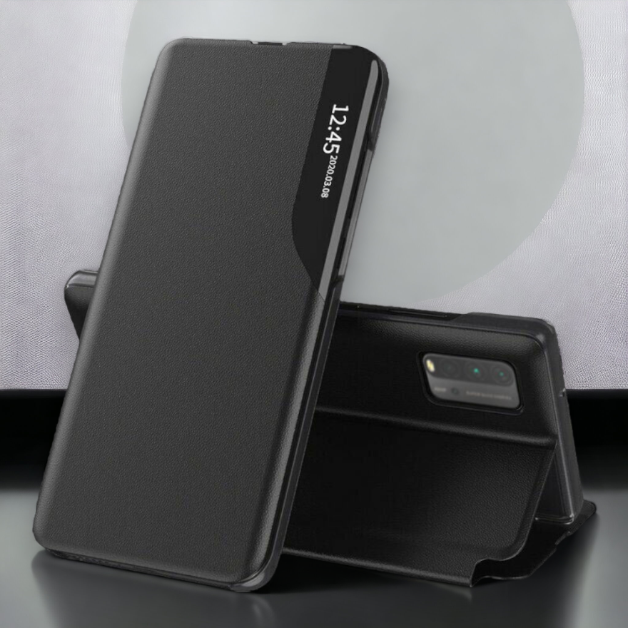 Pametna preklopna torbica za Xiaomi Redmi Note 10 5G – Infostyle – Temno zelena / Ekološko usnje + PC