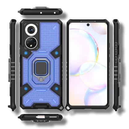 Silikonski ovitek "Honeycomb armor ring" za Honor 50 - Modra – Infostyle