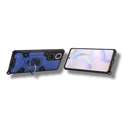 Silikonski ovitek "Honeycomb armor ring" za Honor 50 - Modra – Infostyle