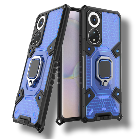 Silikonski ovitek "Honeycomb armor ring" za Honor 50 - Modra – Infostyle – Modra / PC + TPU silikon