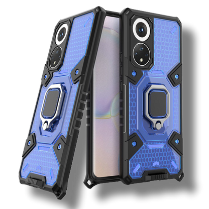 Silikonski ovitek "Honeycomb armor ring" za Honor 50 - Modra – Infostyle – Modra / PC + TPU silikon