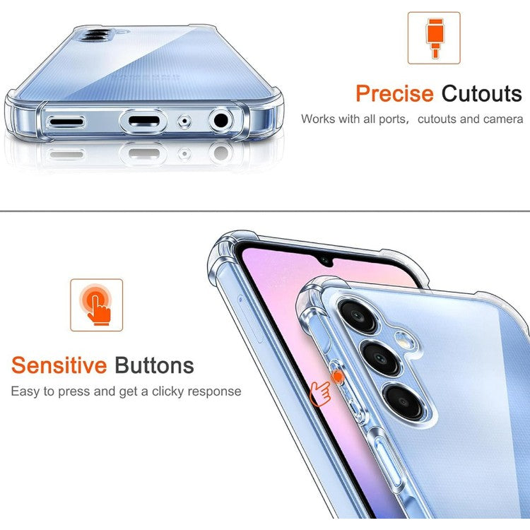 Ovitek za telefon "AntiShock" Samsung Galaxy A25, prozoren – Infostyle