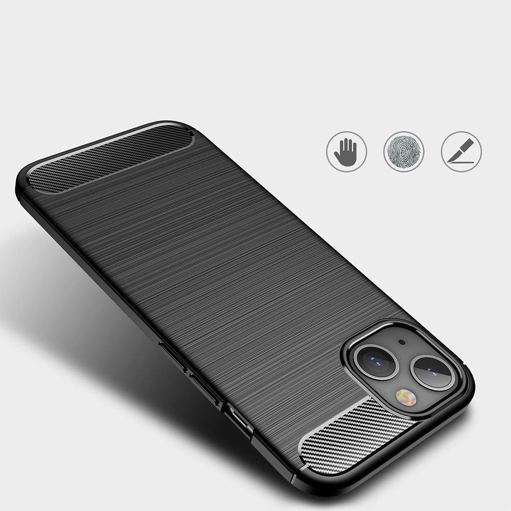 Silikonski ovitek "carbon" za iPhone 15 Pro Max - Črna – Techsuit