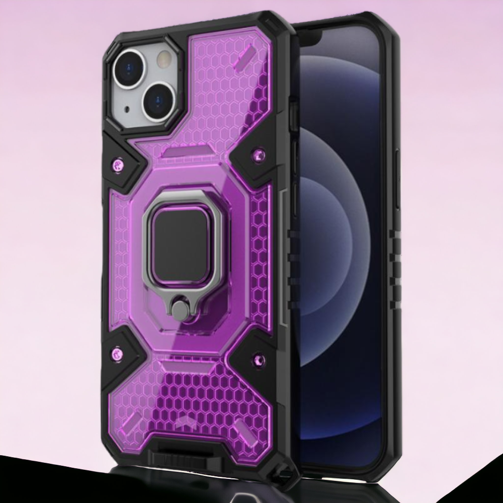 Silikonski ovitek "Honeycomb armor ring" za iPhone 13 Pro – Infostyle