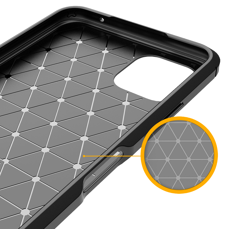 Silikonski ovitek "carbon" za Nokia G21 - Črna – Techsuit