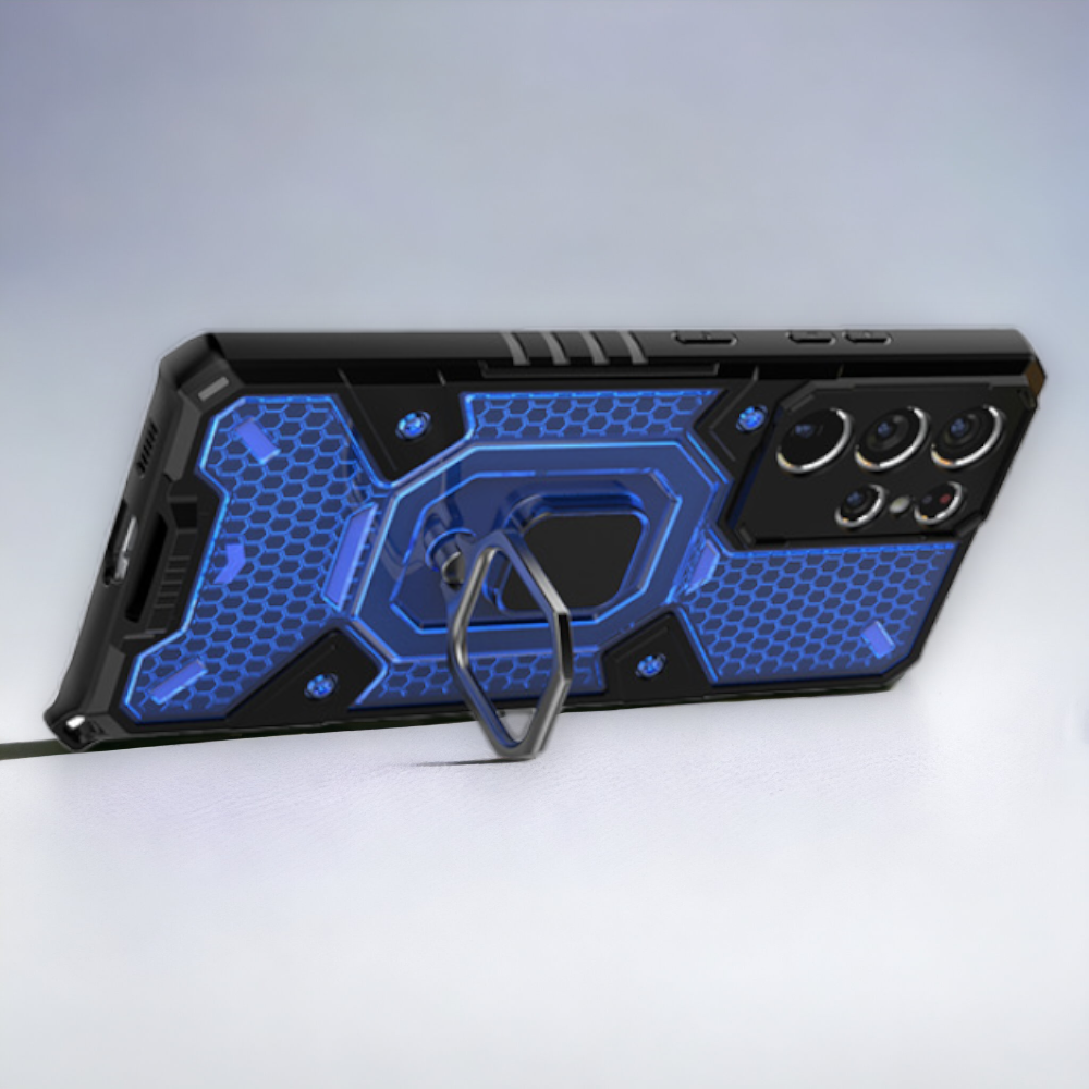 Silikonski ovitek "Honeycomb armor ring" za Samsung Galaxy S21 Ultra – Infostyle