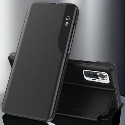 Pametna preklopna torbica za Xiaomi Redmi Note 10 Pro Max – Infostyle – Temno modra / Ekološko usnje + PC