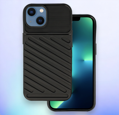 Ovitek "Thunder" za iPhone 13/14/15 - Črna – Infostyle – Črna / TPU silikon