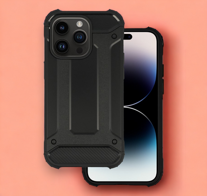 Silikonski ovitek "armor carbon" za iPhone 12 Pro Max - Črna – Infostyle – Črna / PC + TPU silikon
