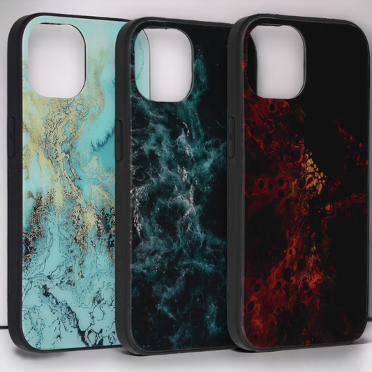 Ovitek za telefon "glaze" za iPhone 13/14/15 – Infostyle – Svetlo modra / PC + TPU silikon