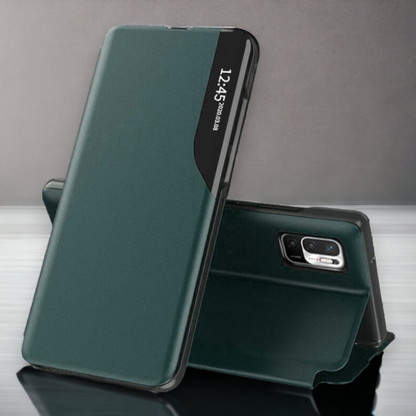 Pametna preklopna torbica za Xiaomi Redmi Note 10 5G – Infostyle – Rdeča / Ekološko usnje + PC