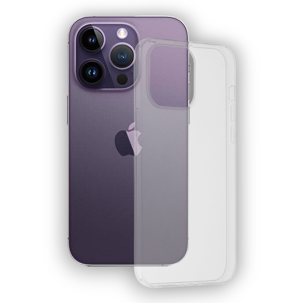Silikonski ovitek za iPhone 14 Plus (2mm)/15 Plus - Prozoren – Techsuit – Prozorna / Silikon