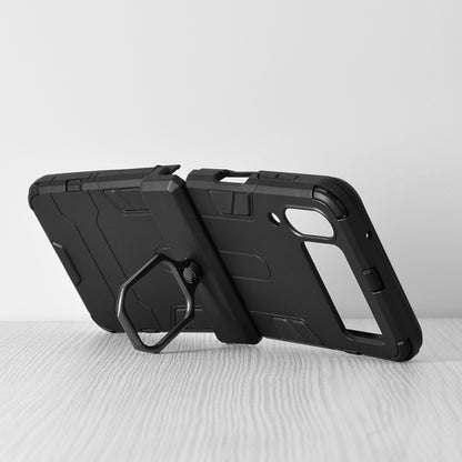 Silikonski ovitek "ring" za Samsung Galaxy Z Flip 4 - Črna – Techsuit