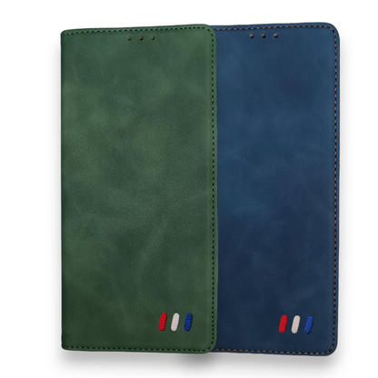 Preklopna torbica UEEBAI "Vintage" za Samsung Galaxy S8 Plus – Infostyle – Temno zelena / Umetno usnje + TPU silikon