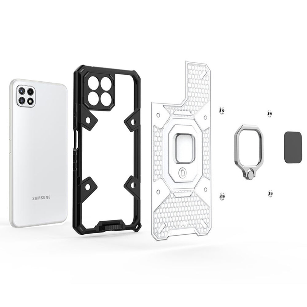 Silikonski ovitek "Honeycomb armor ring" za Samsung Galaxy A22 5G – Infostyle