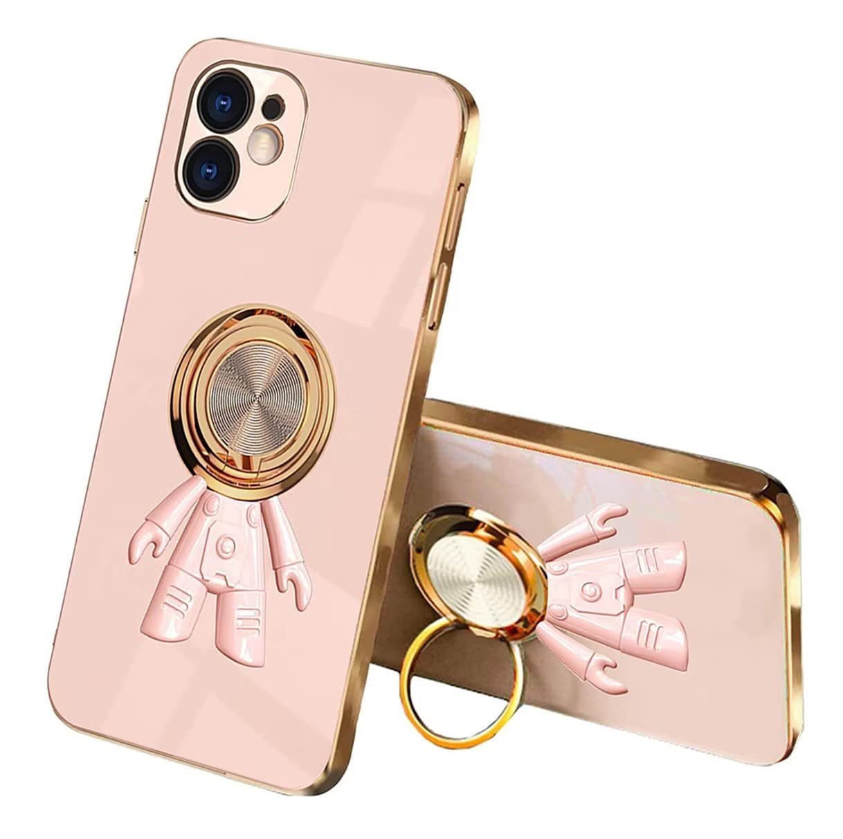 HAOYE ovitek za Xiaomi Redmi 12C / 11A – 360° stojalo, roza