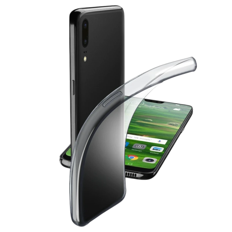 Ovitek za telefon Huawei P20, prozoren – LOGISTA – Prozorna / TPU silikon