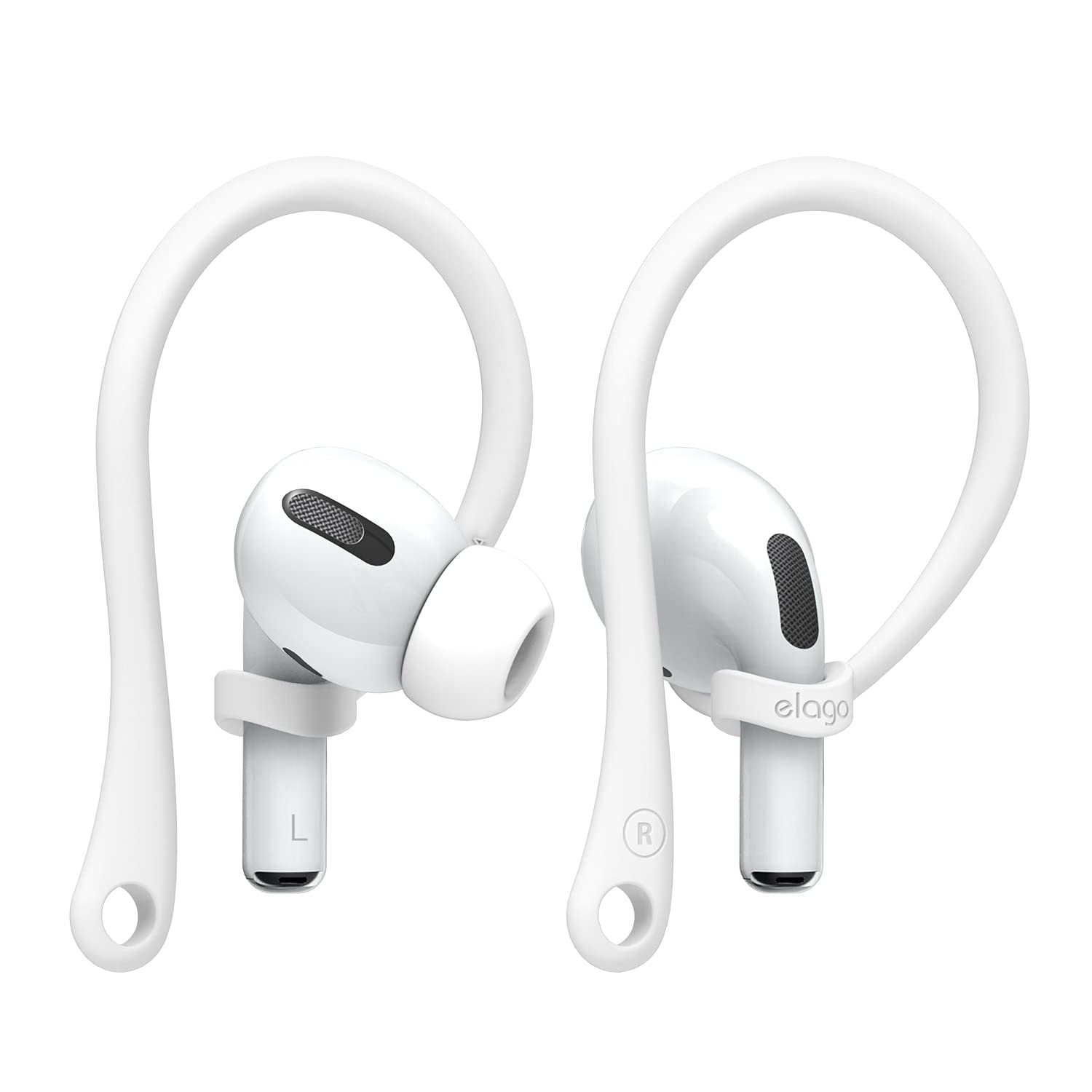 Elago nedrseče ušesne kljukice za AirPods 1–4 in AirPods Pro 1–3 ergonomske bela