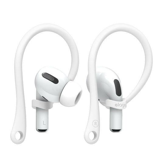 Elago nedrseče ušesne kljukice za AirPods 1–4 in AirPods Pro 1–3 ergonomske bela