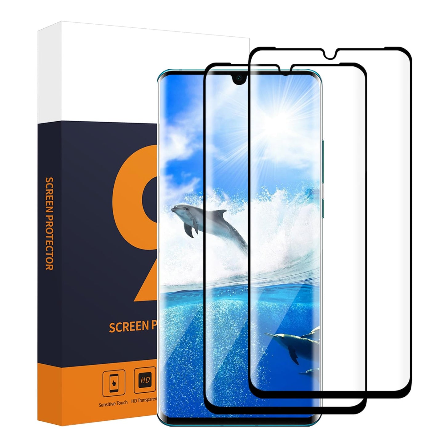Carantee 2x kaljeno zaščitno steklo za Huawei P30 Pro – 9H 3D zaščita celotnega zaslona