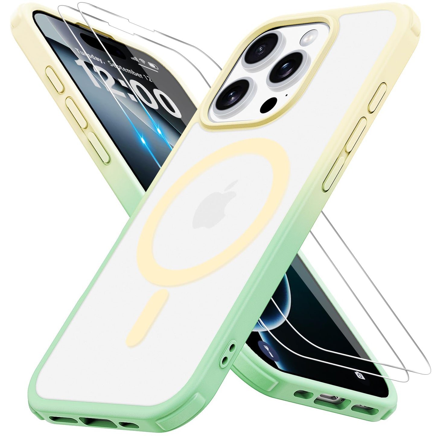 Iokmax MagSafe ovitek iPhone 16 Pro bež zelena