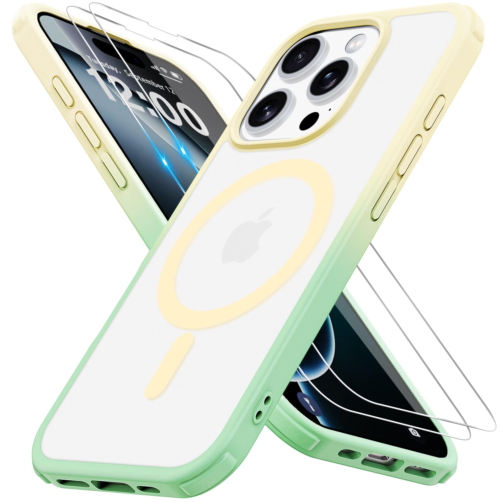 Iokmax MagSafe ovitek iPhone 16 Pro bež zelena