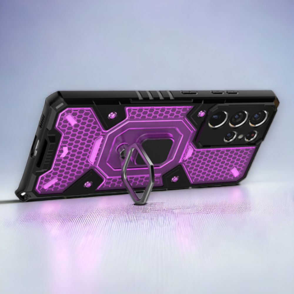 Silikonski ovitek "Honeycomb armor ring" za Samsung Galaxy S21 Ultra – Infostyle