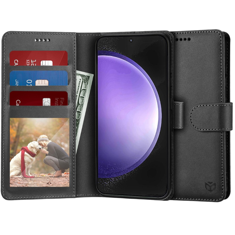 Preklopna torbica za telefon Xiaomi Redmi Note 13 Pro 5G/ Poco X6 5G, črna – Techsuit – Črna / PC + TPU silikon