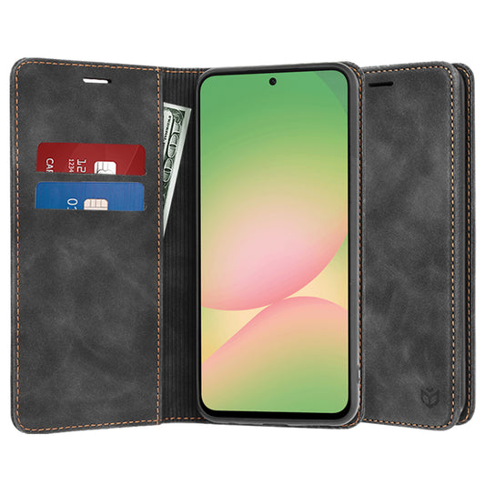 Techsuit preklopna torbica za Samsung Galaxy A56 5G v èrni barvi