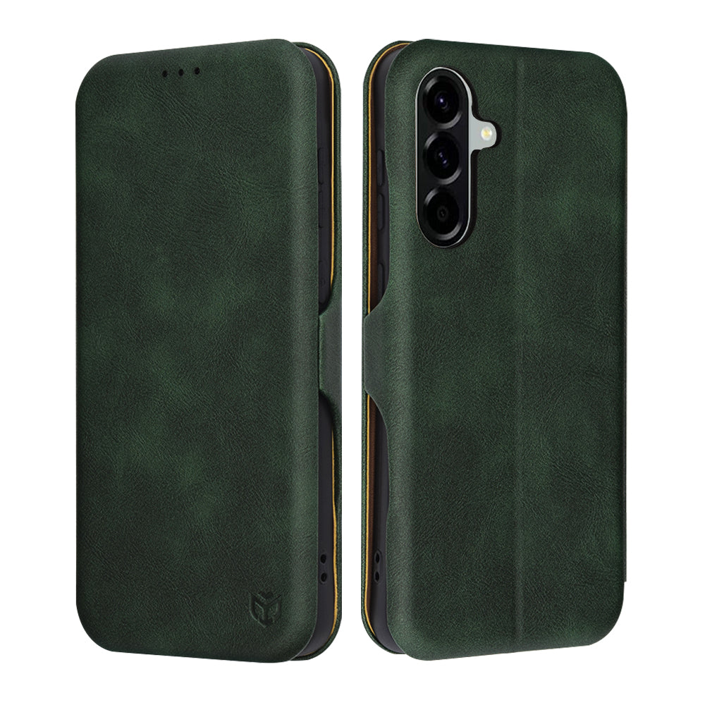 Techsuit preklopna torbica za Samsung Galaxy A56 5G v zeleni barvi