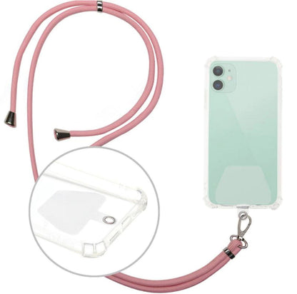 Trak za telefon okoli vratu 150 cm – univerzalen, roza