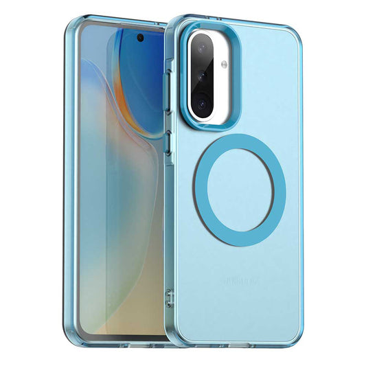 Techsuit CandyCase MagSafe zašèitni ovitek za Samsung Galaxy A56 5G v modri barvi