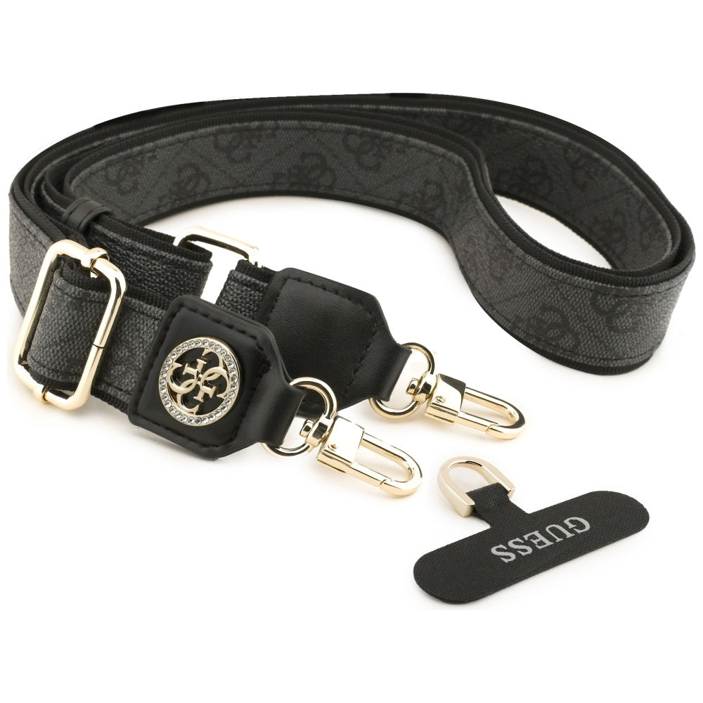 Guess Strap Tether 4G Strass univerzalni trak črn