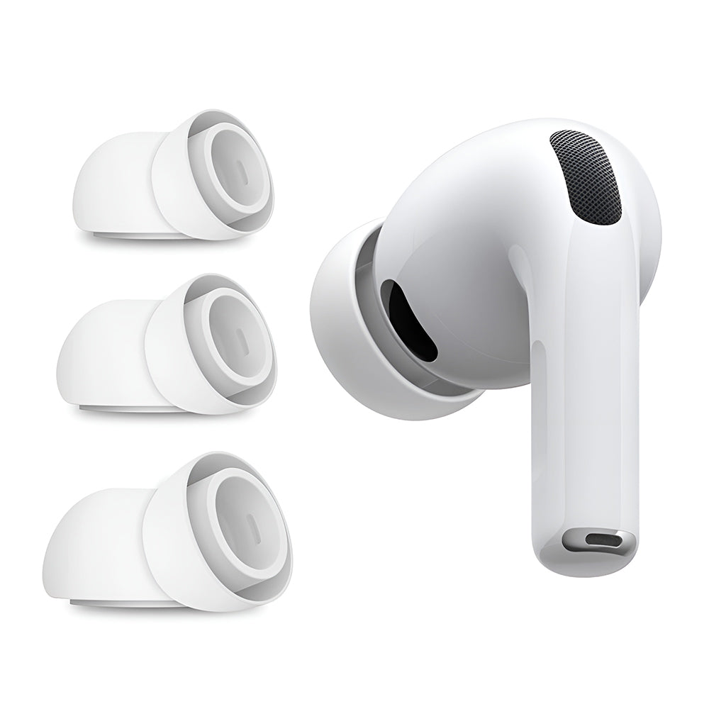 Techsuit AirVibe ET2 silikonski ušesni nastavki za Apple AirPods Pro 3 beli
