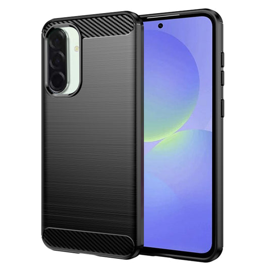 Silikonski ovitek z videzom karbona za Samsung Galaxy A37 v èrni barvi