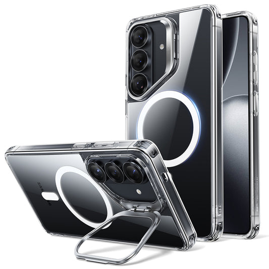 ESR Classic Hybrid HaloLock ovitek s stojalom za Samsung Galaxy S26 prozoren