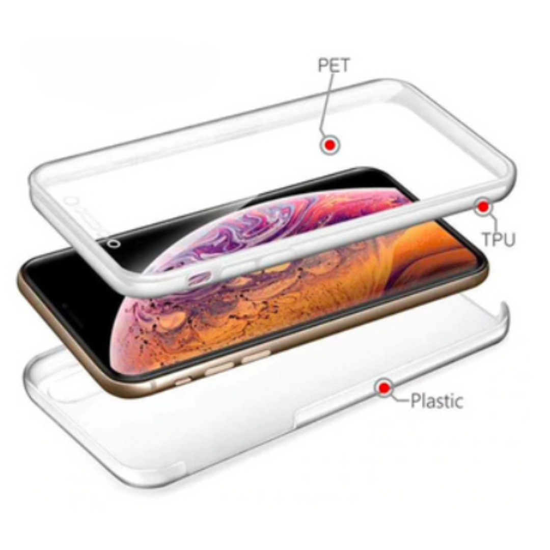 Komplet silikonski ovitek "Bumper 360" + zaščitno steklo za iPhone 13/14 – Infostyle