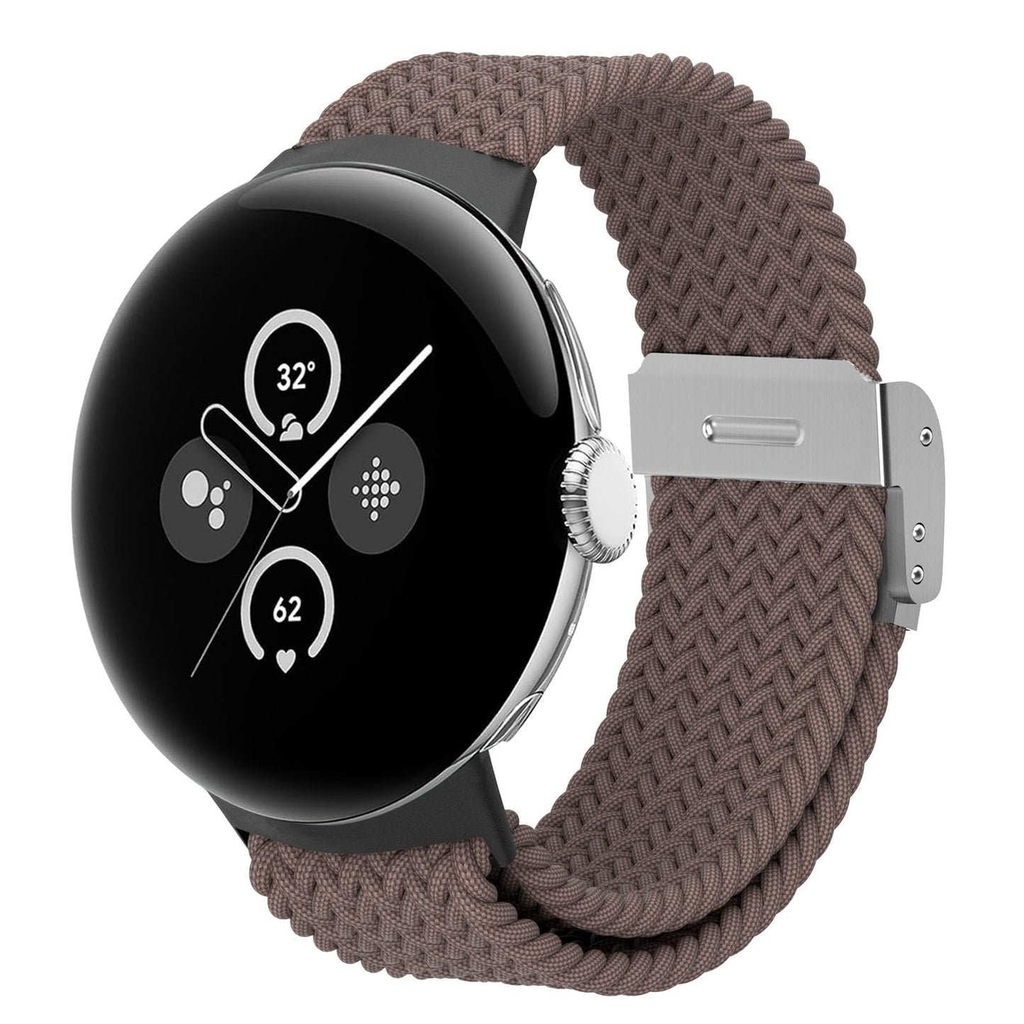 Osianga elastični najlonski remen za Google Pixel Watch / Pixel Watch 2 – dimno ljubičasti