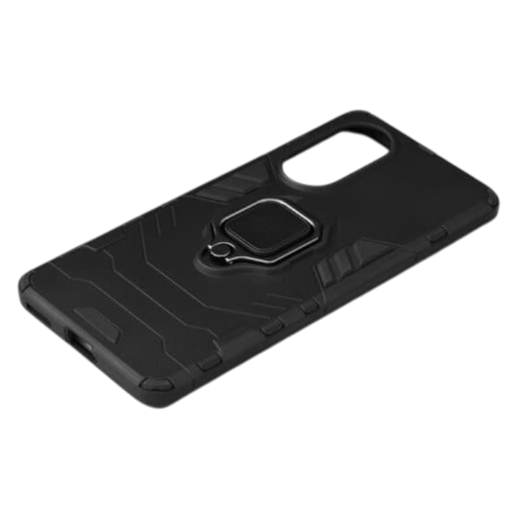 Silikonski ovitek "ring" za Huawei nova 9 – Techsuit – Črna / PC + TPU silikon