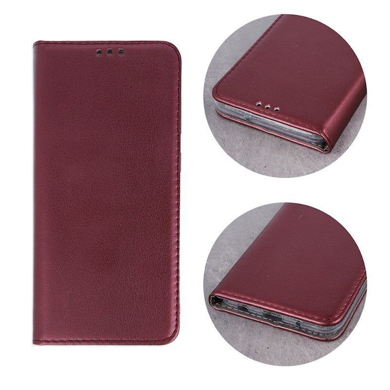 Flip cover for Honor 600 Lite, Magnetic – burgundy
