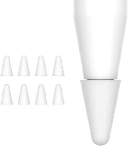 Silikonski vrhovi za Apple Pencil – 8 kom, zaštita vrha, visoka osjetljivost, bijeli