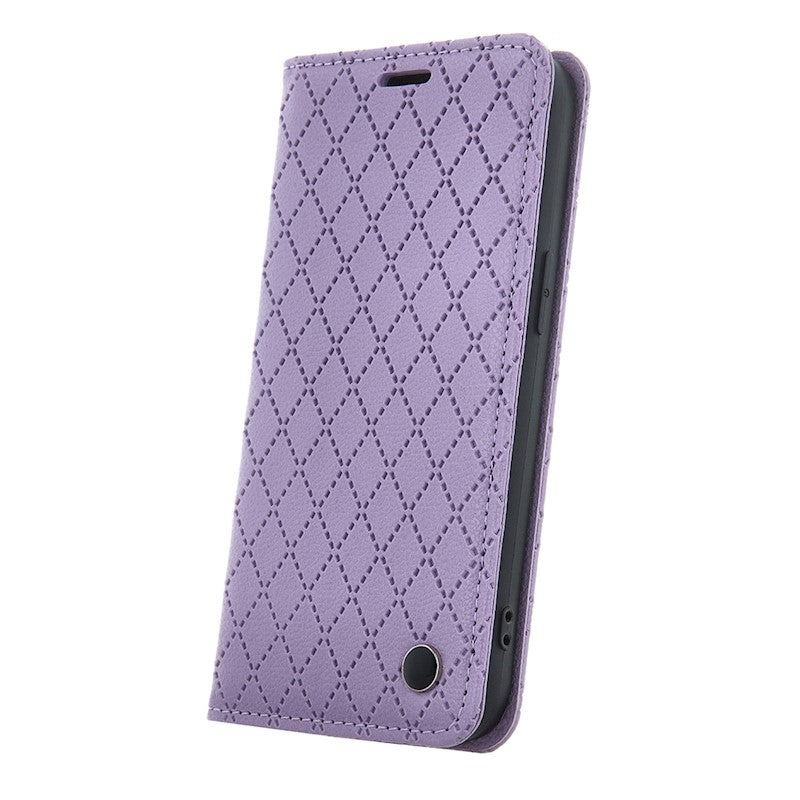 Preklopna torbica za Honor 600 Lite, Caro z režami za kartice – vijolična