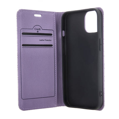 Preklopna torbica za Honor 600 Lite, Caro z režami za kartice – vijolična